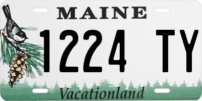 ME license plate 1224TY