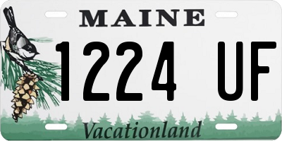 ME license plate 1224UF