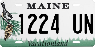 ME license plate 1224UN