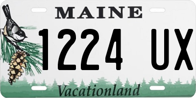 ME license plate 1224UX