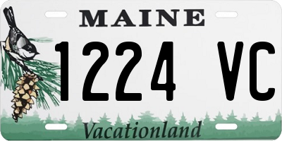 ME license plate 1224VC