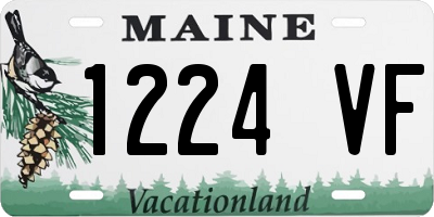 ME license plate 1224VF