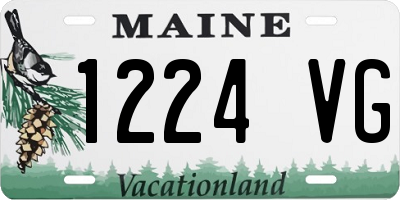 ME license plate 1224VG