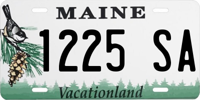 ME license plate 1225SA