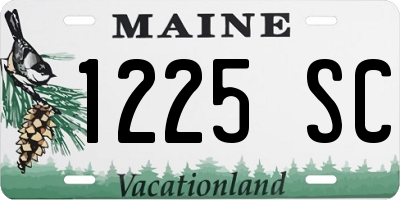 ME license plate 1225SC
