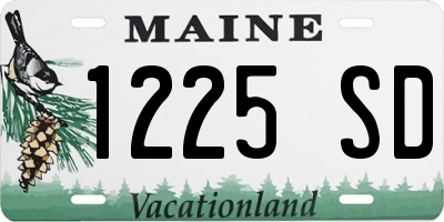 ME license plate 1225SD