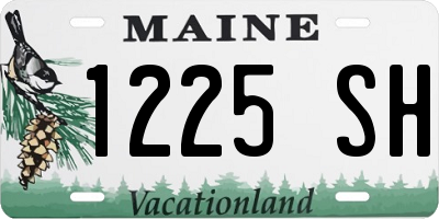 ME license plate 1225SH