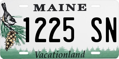 ME license plate 1225SN