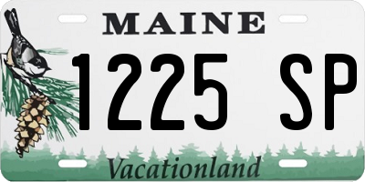 ME license plate 1225SP