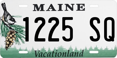 ME license plate 1225SQ