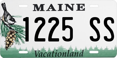 ME license plate 1225SS
