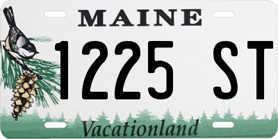 ME license plate 1225ST