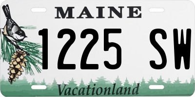 ME license plate 1225SW