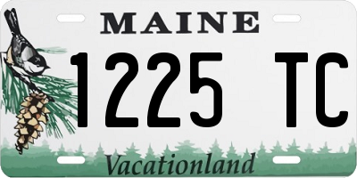 ME license plate 1225TC