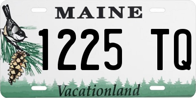 ME license plate 1225TQ