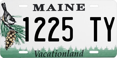 ME license plate 1225TY