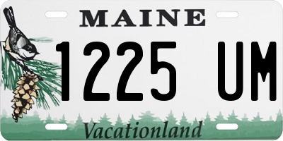 ME license plate 1225UM