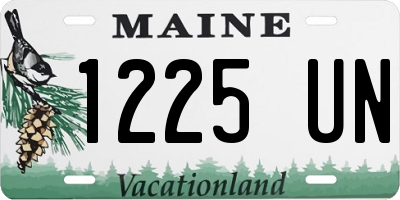 ME license plate 1225UN