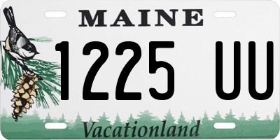 ME license plate 1225UU