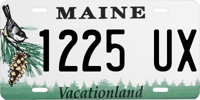ME license plate 1225UX