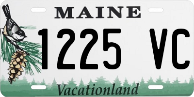 ME license plate 1225VC