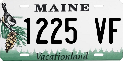 ME license plate 1225VF