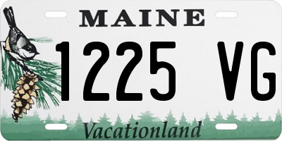 ME license plate 1225VG