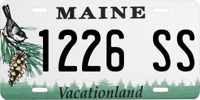 ME license plate 1226SS