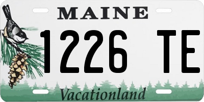 ME license plate 1226TE