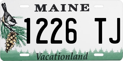 ME license plate 1226TJ
