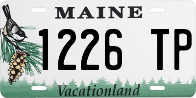 ME license plate 1226TP