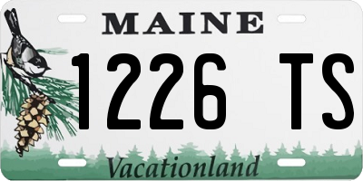 ME license plate 1226TS