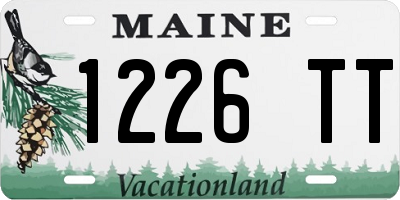 ME license plate 1226TT