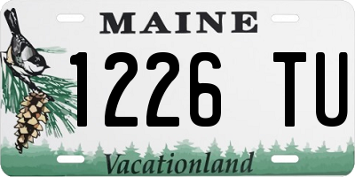 ME license plate 1226TU