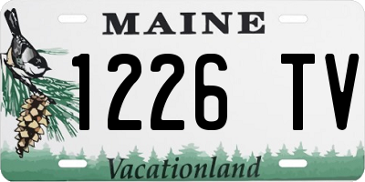 ME license plate 1226TV