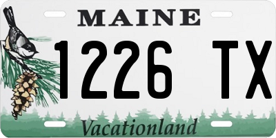 ME license plate 1226TX