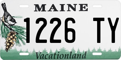 ME license plate 1226TY