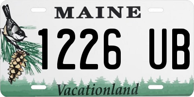 ME license plate 1226UB