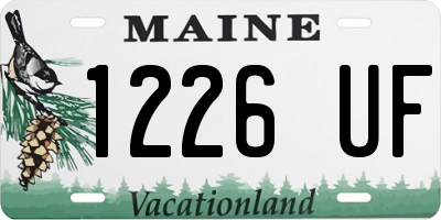 ME license plate 1226UF
