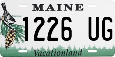ME license plate 1226UG