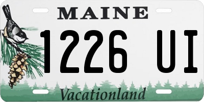 ME license plate 1226UI