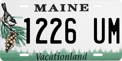 ME license plate 1226UM