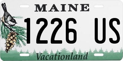 ME license plate 1226US