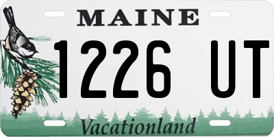 ME license plate 1226UT