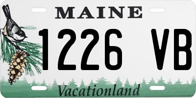ME license plate 1226VB