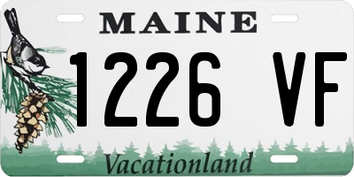 ME license plate 1226VF