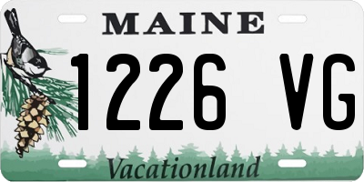 ME license plate 1226VG