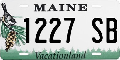 ME license plate 1227SB