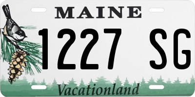 ME license plate 1227SG