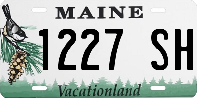 ME license plate 1227SH